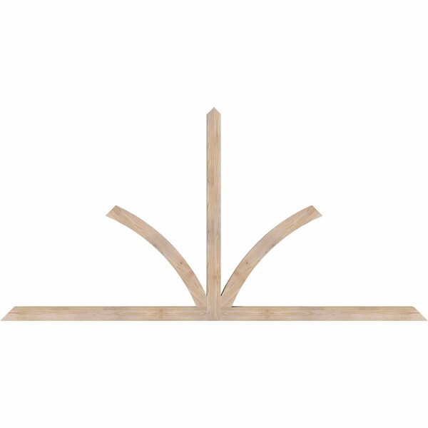 Ekena Millwork Richland Smooth Timber Gable Bracket, Douglas Fir, 108"W x 54"H x 3 1/2"D x 3 1/2"F, 12/12 Pitch GBW108X54X0404RIC00SDF - main